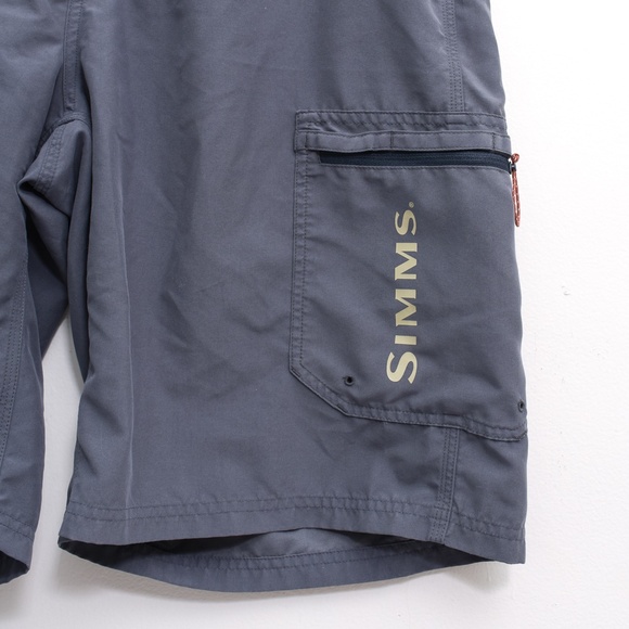 Simms Men's Gray Performance Fishing & Swim Trunks Large - Picture 3 of 7
